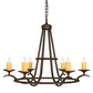 2nd Ave Lighting Octavia 36" Wide 6 LT Chandelier in Mahogany Bronze