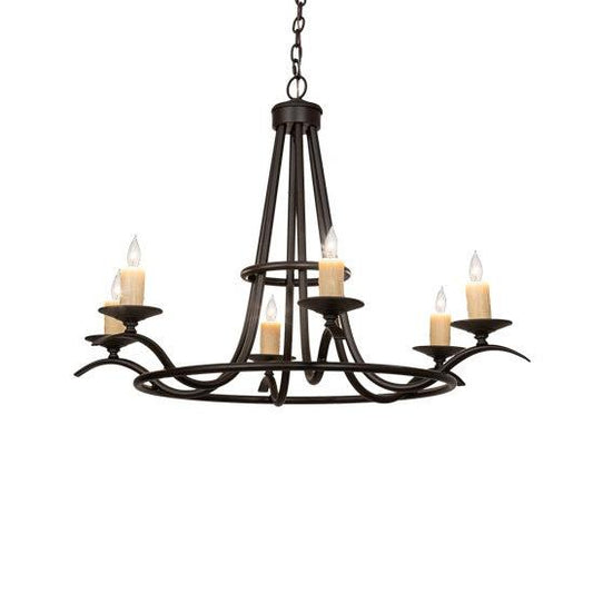 2nd Ave Lighting Octavia 36" Wide 6 Light Chandelier in Cajun Spice Finish