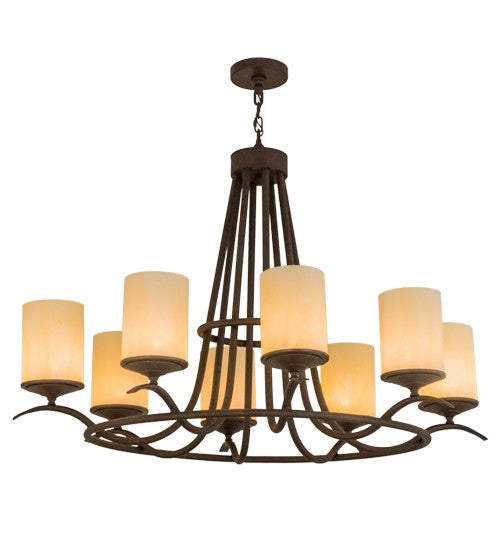 2nd Ave Lighting Octavia 48" Long 8 LT Oblong Chandelier in Cajun Spice Finish