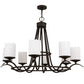 2nd Ave Lighting Octavia 48" Wide 8 Light Chandelier in Oil Rubbed Bronze Finish