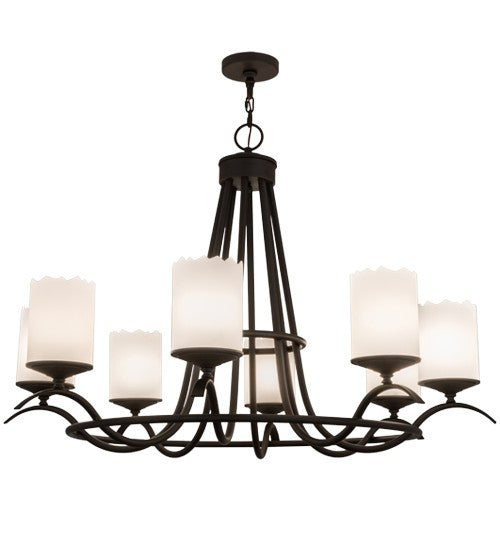 2nd Ave Lighting Octavia 48" Wide 8 Light Chandelier in Oil Rubbed Bronze Finish