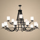 2nd Ave Lighting Octavia 78" Wide Two Tier 15 LT Chandelier in Blackwash Finish