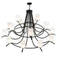 2nd Ave Lighting Octavia 78" Wide Two Tier 15 LT Chandelier in Blackwash Finish