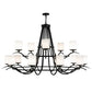 2nd Ave Lighting Octavia 78" Wide Two Tier 15 LT Chandelier in Blackwash Finish