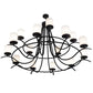 2nd Ave Lighting Octavia 78" Wide Two Tier 15 LT Chandelier in Blackwash Finish