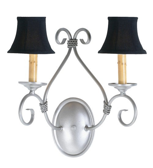 2nd Ave Lighting Olivia 14" Wide 2 Light Wall Sconce in Pewter Finish
