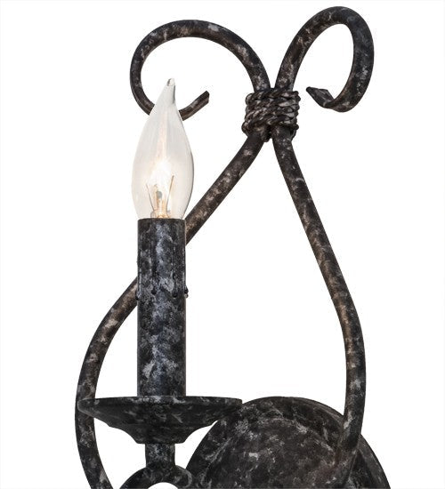 2nd Ave Lighting Olivia 6" Wall Sconce in Graphite Pewter Finish