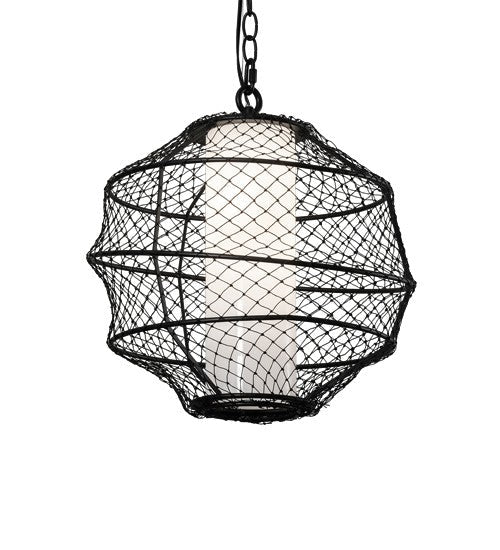 2nd Ave Lighting Omaro Poto 16" Wide Pendant in Solar Black Finish