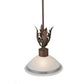 2nd Ave Lighting Orleans 12" White Scabo Glass Acanthus Leaf Accents Rusty Nail Pendant Light