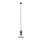 2nd Ave Lighting Orleans 12" White Scabo Glass Acanthus Leaf Accents Rusty Nail Pendant Light