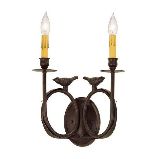 2nd Ave Lighting Ornith 12" Wide 2 Light Wall Sconce in Blackwash Finish