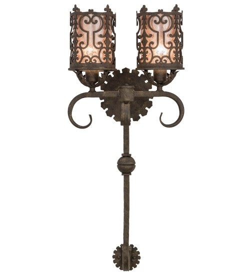 2nd Ave Lighting Oskar 16" Wide 2 LT Wall Sconce in Antiquity Finish