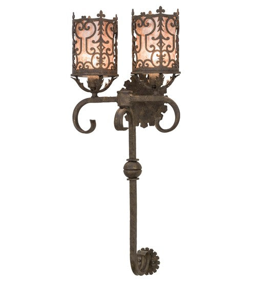 2nd Ave Lighting Oskar 16" Wide 2 LT Wall Sconce in Antiquity Finish