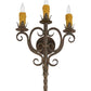 2nd Ave Lighting Palmira 15" Wide 3 LT Wall Sconce in Organic Rust Finish