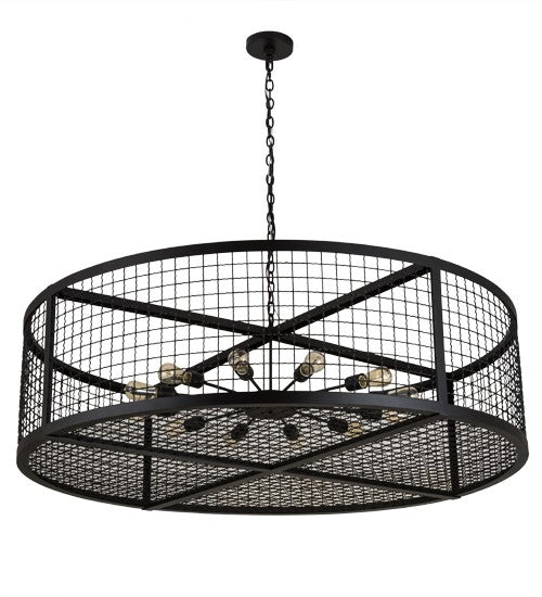 2nd Ave Lighting Paloma Golpe 60" Pendant in Textured Black Finish