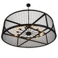 2nd Ave Lighting Paloma Golpe 60" Pendant in Textured Black Finish