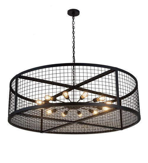 2nd Ave Lighting Paloma Golpe 60" Pendant in Textured Black Finish