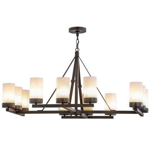 2nd Ave Lighting Parker 48" Wide 12 LT Chandelier in Classic Rust Finish