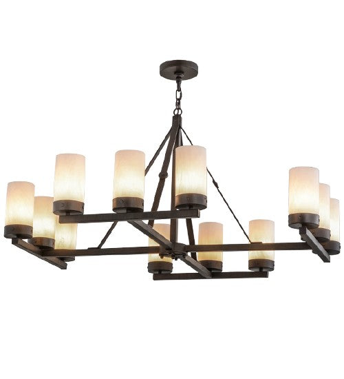 2nd Ave Lighting Parker 48" Wide 12 LT Chandelier in Classic Rust Finish