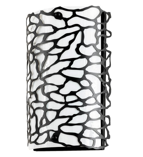 2nd Ave Lighting Parmecia 10" Wall Sconce in Textured Black Finish