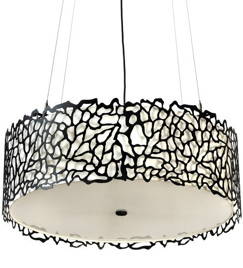 2nd Ave Lighting Parmecia 30" Wide Pendant in Textured Black Finish