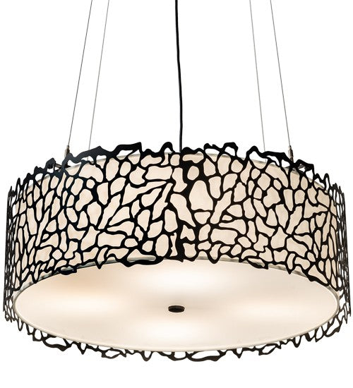 2nd Ave Lighting Parmecia 30" Wide Pendant in Textured Black Finish