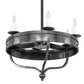 2nd Ave Lighting Parnella 30" Wide 6 Light Chandelier in Charcoal Grey Finish