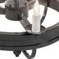 2nd Ave Lighting Parnella 30" Wide 6 Light Chandelier in Charcoal Grey Finish