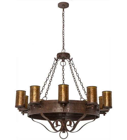 2nd Ave Lighting Parnella 48" Wide 10 LT Chandelier in Rusty Nail Finish