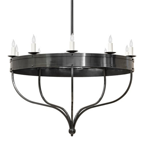 2nd Ave Lighting Parnella 54" Wide 10 Light Chandelier in Charcoal Grey Finish