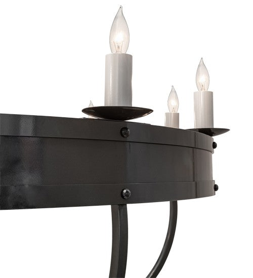 2nd Ave Lighting Parnella 54" Wide 10 Light Chandelier in Charcoal Grey Finish