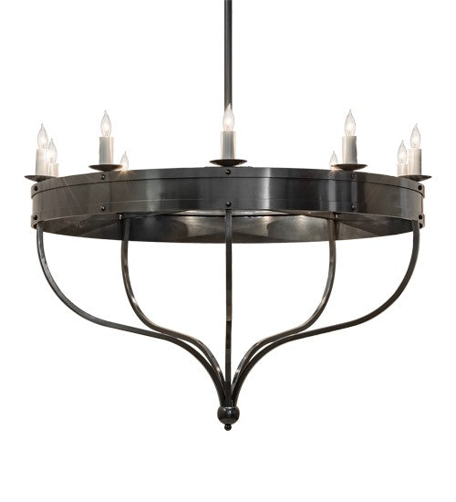 2nd Ave Lighting Parnella 54" Wide 10 Light Chandelier in Charcoal Grey Finish