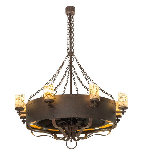 2nd Ave Lighting Parnella 54" Wide 8 LT Chandel-Air in Rusty Nail Finish
