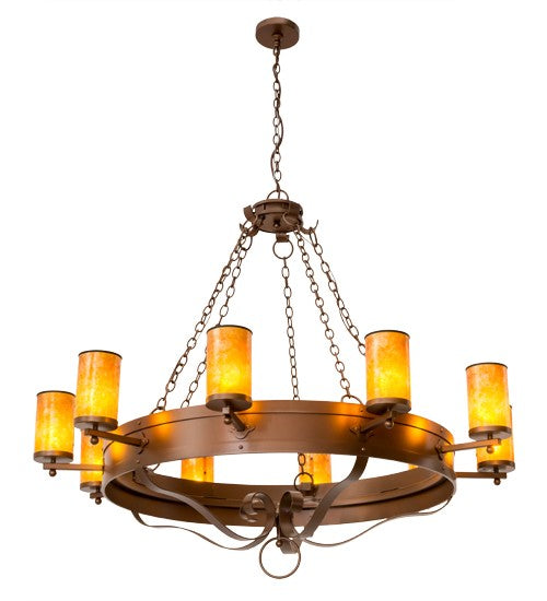 2nd Ave Lighting Parnella 60" Wide 10 LT Chandelier in Mahogany Bronze Finish