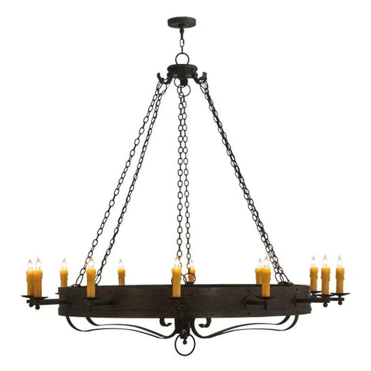 2nd Ave Lighting Parnella 72" 12-Light Coffe Bean Metal Chandelier