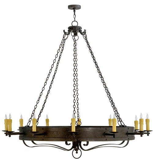2nd Ave Lighting Parnella 72" Wide 12 LT Chandelier in Coffee Bean Finish