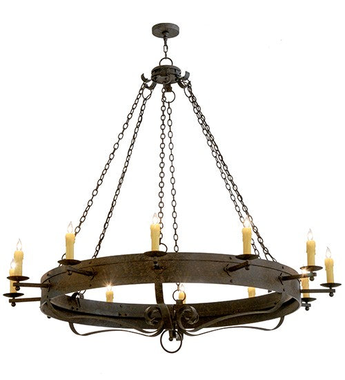 2nd Ave Lighting Parnella 72" Wide 12 LT Chandelier in Coffee Bean Finish