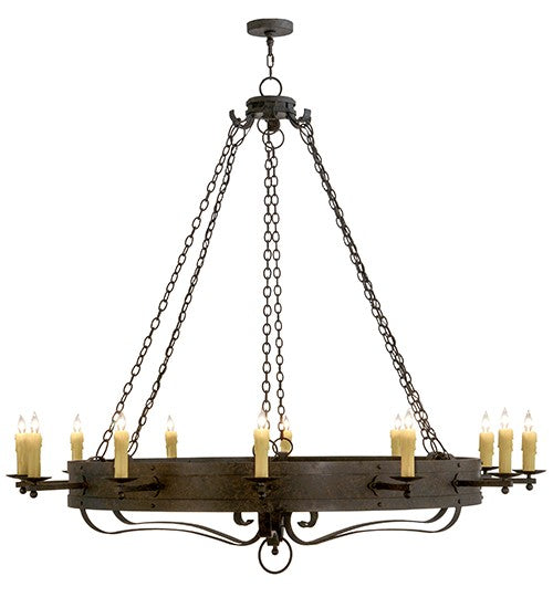 2nd Ave Lighting Parnella 72" Wide 12 LT Chandelier in Coffee Bean Finish