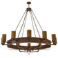 2nd Ave Lighting Parnella 72" Wide 12 LT Chandelier in Rusty Nail Finish