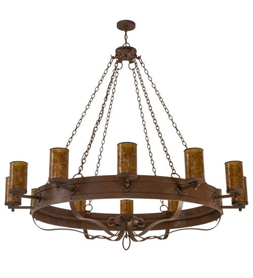 2nd Ave Lighting Parnella 72" Wide 12 LT Chandelier in Rusty Nail Finish