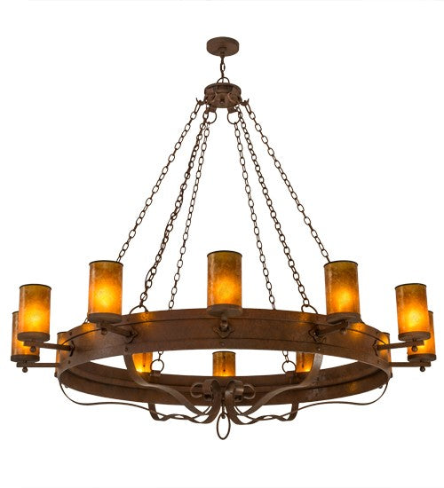 2nd Ave Lighting Parnella 72" Wide 12 LT Chandelier in Rusty Nail Finish