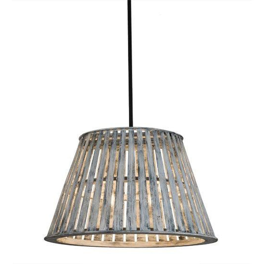 2nd Ave Lighting Peach Basket 31" Pendant in Weathered Wicker Finish