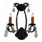 2nd Ave Lighting Peak 16" Crystal Wall Sconce in Textured Black Finish