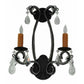 2nd Ave Lighting Peak 16" Crystal Wall Sconce in Textured Black Finish