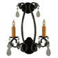 2nd Ave Lighting Peak 16" Crystal Wall Sconce in Textured Black Finish