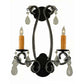 2nd Ave Lighting Peak 16" Crystal Wall Sconce in Textured Black Finish