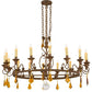 2nd Ave Lighting Peak 48" Wide 16 Light Chandelier in Cortez Gold