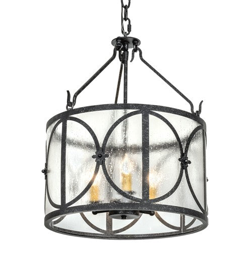 2nd Ave Lighting Penelope 16" Wide 3 Light Pendant in Gunmetal Finish