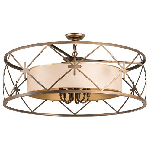 2nd Ave Lighting Penelope 36" Wide 6 Light Pendant in Antique Copper Finish