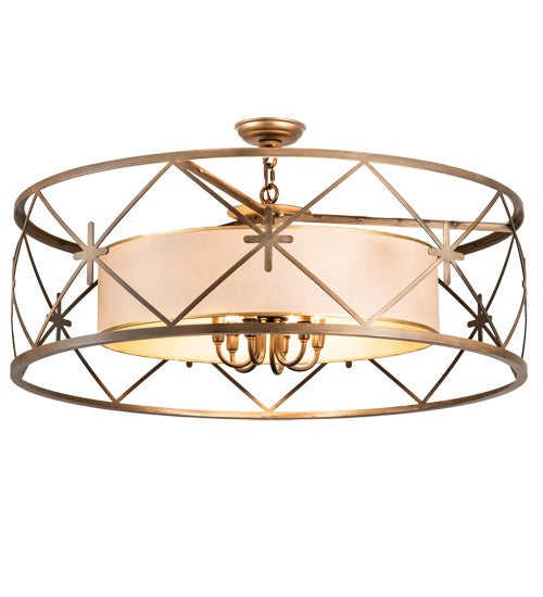 2nd Ave Lighting Penelope 36" Wide 6 Light Pendant in Antique Copper Finish